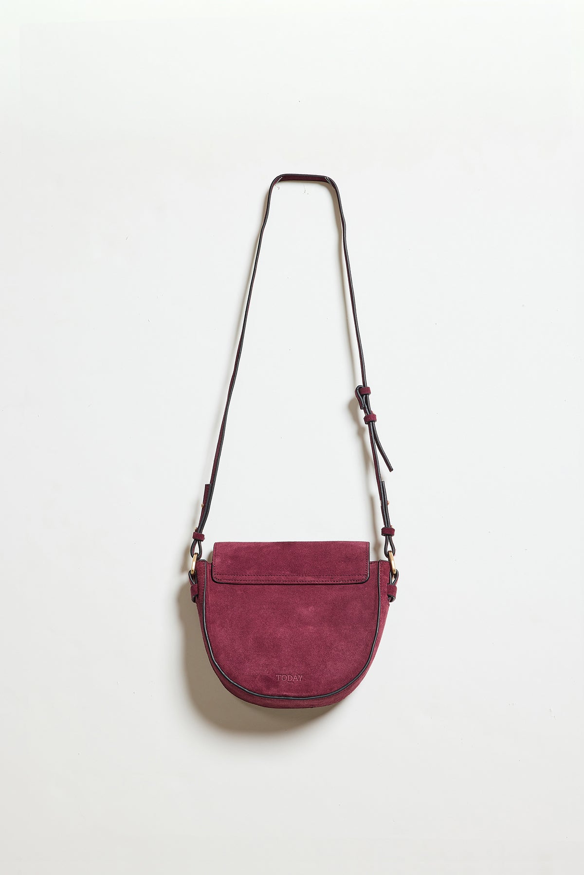 SUEDE BAG BURGUNDY