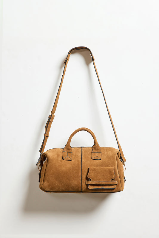 SUEDE BOWLING BAG HONEY