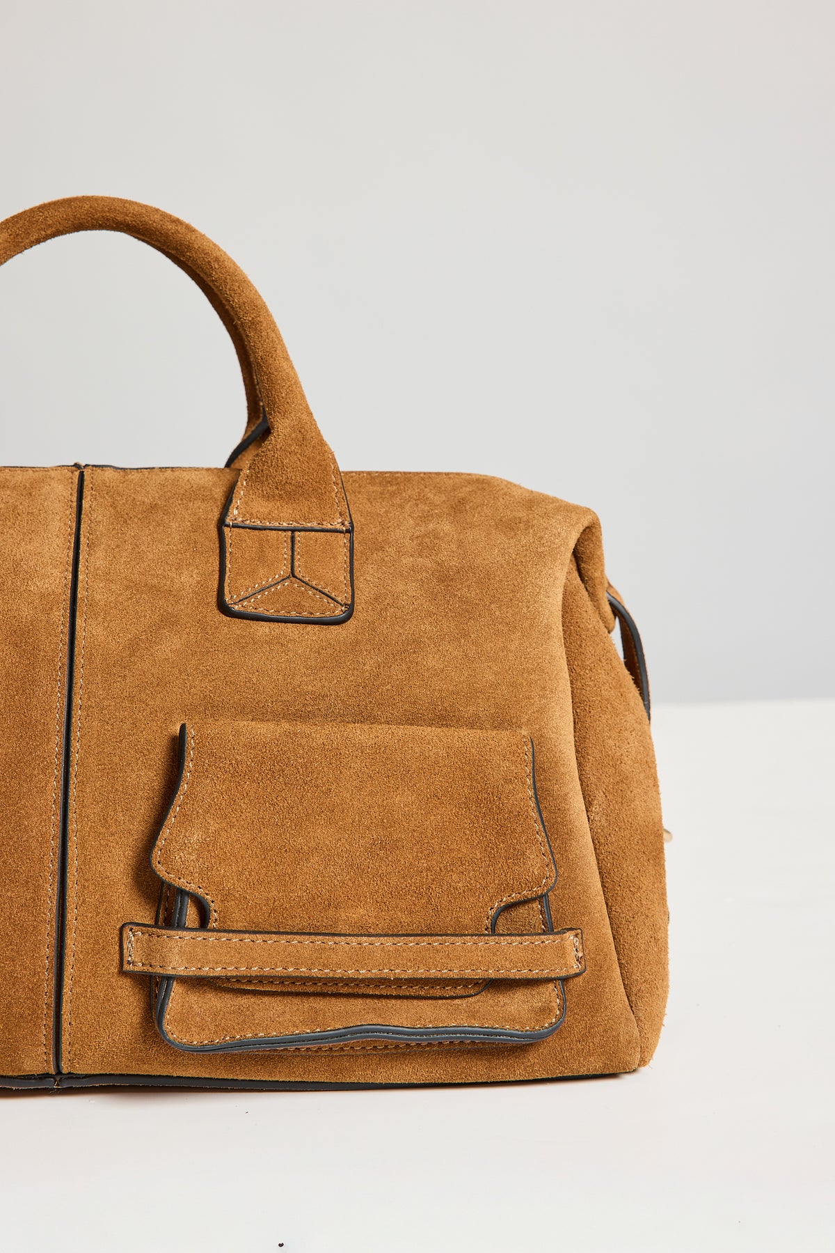 SUEDE BOWLING BAG HONEY