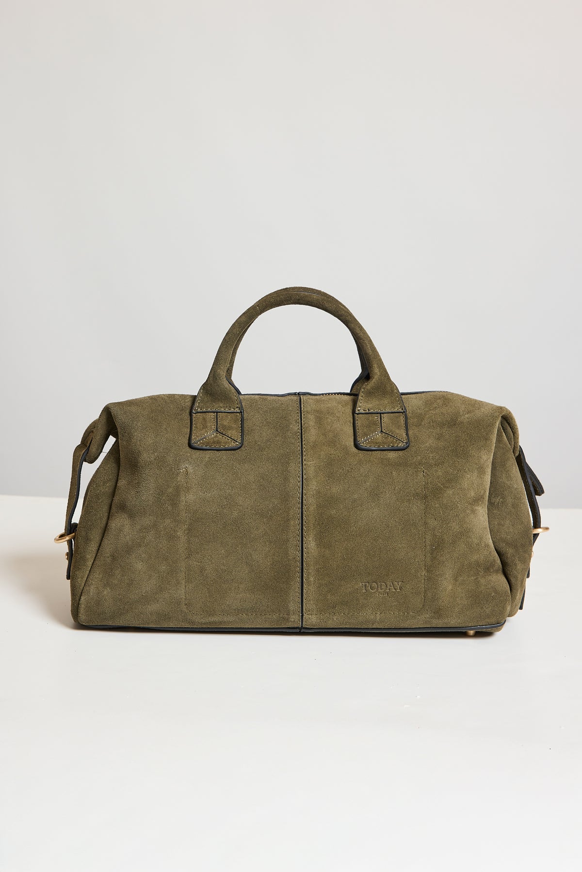 SUEDE BOWLING BAG KHAKI