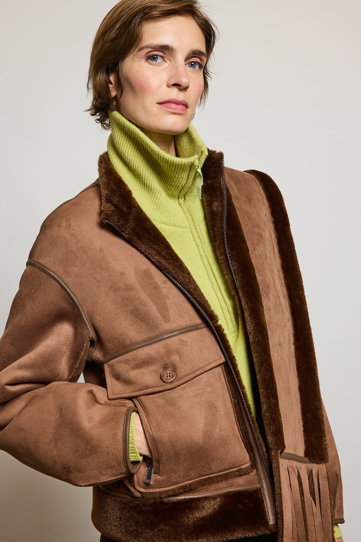 JACKET IN FAUX FUR COCO