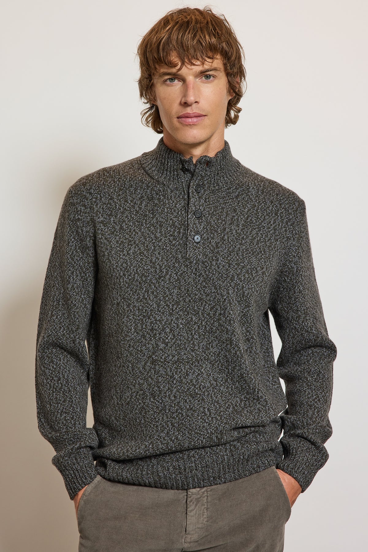 WOOL AND CASHMERE SWEATER KHAKI