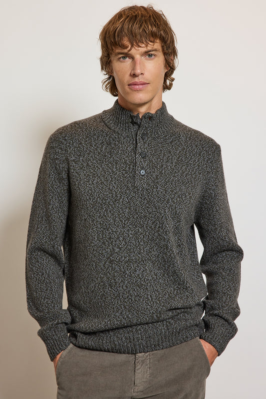 PULL EN LAINE ET CACHEMIRE KAKI