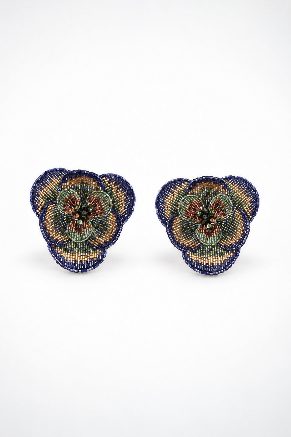 CAMELIA EARINGS NAVY