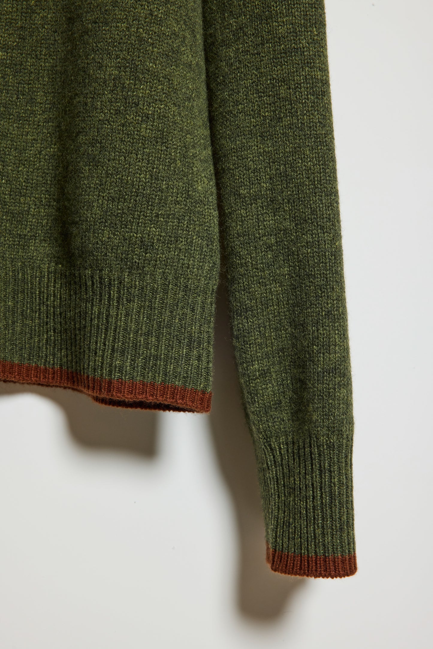 CARDIGAN BICOLORE EN LAINE KAKI