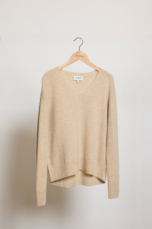 PULL V EN YACK BEIGE