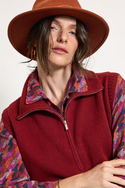 WOOL SWEATER BURGUNDY