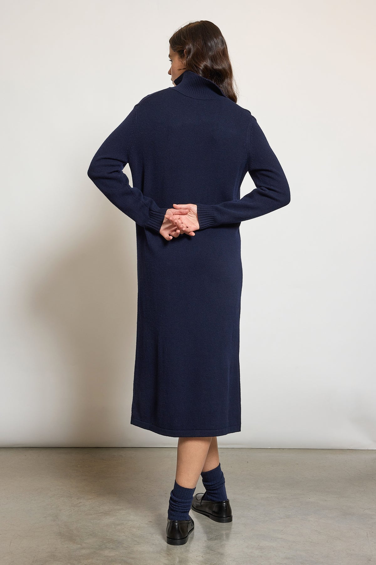 WOOL MERINOS DRESS NAVY