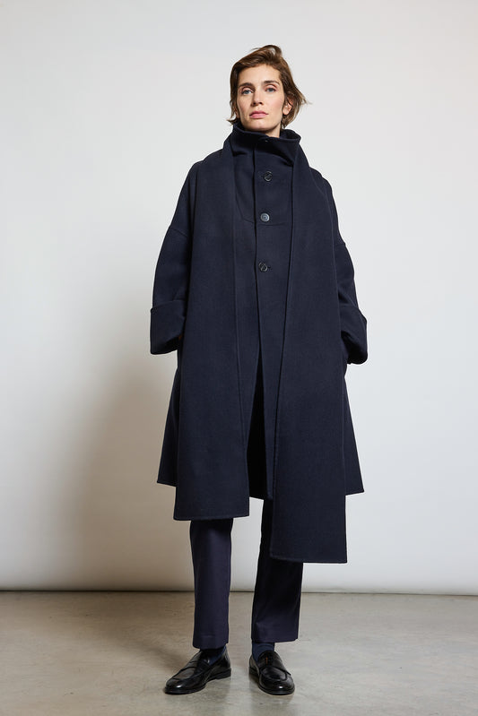 MANTEAU DOUBLE FACE MARINE