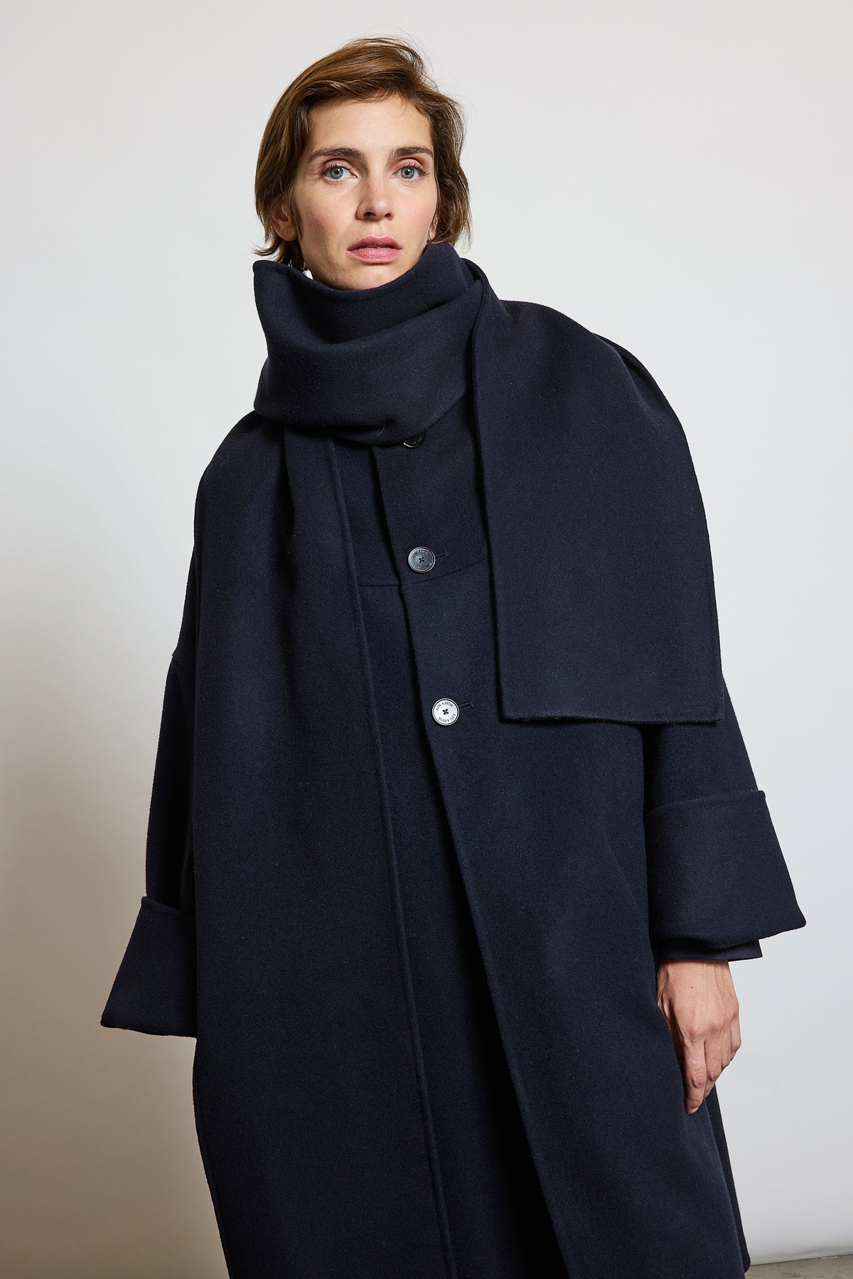 MANTEAU DOUBLE FACE MARINE