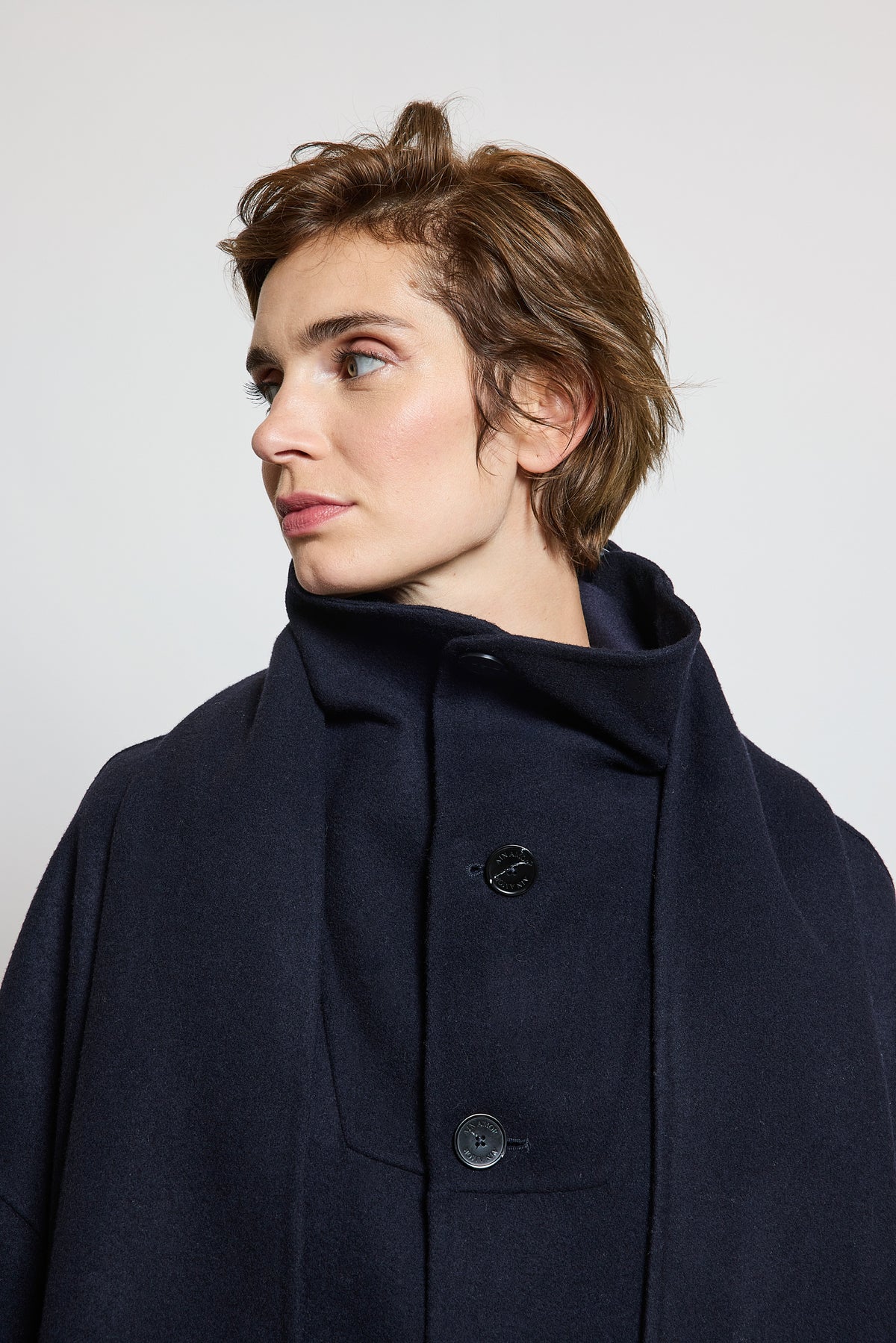 MANTEAU DOUBLE FACE MARINE