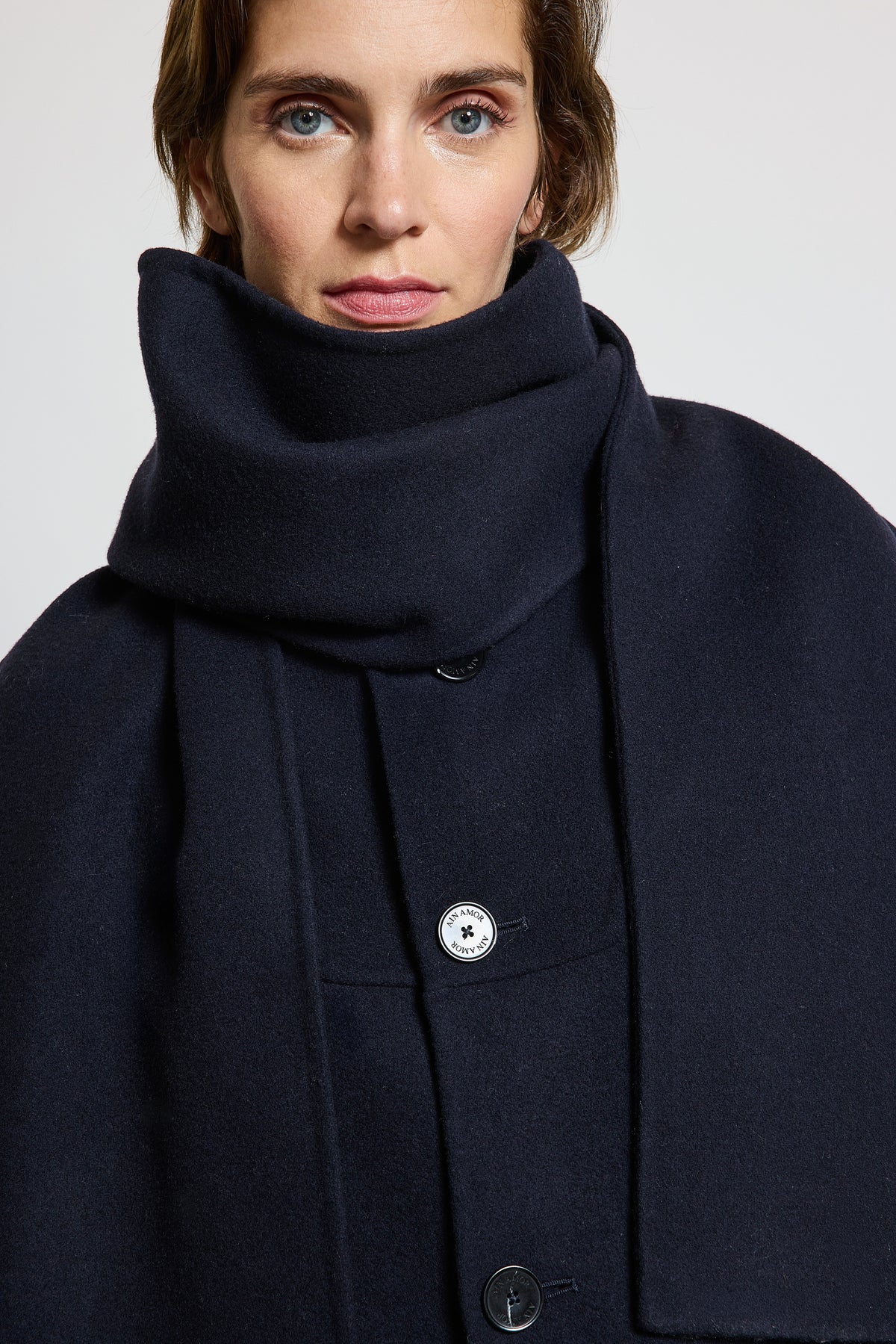 MANTEAU DOUBLE FACE MARINE