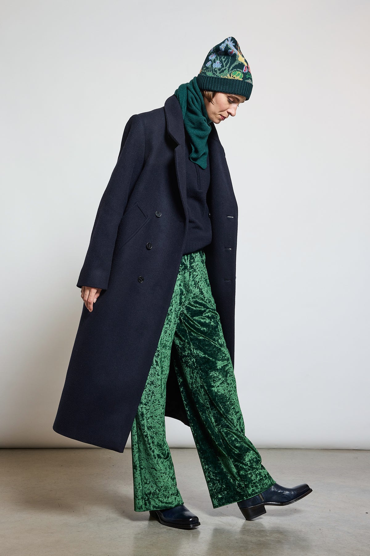 MANTEAU DOUBLE FACE MARINE