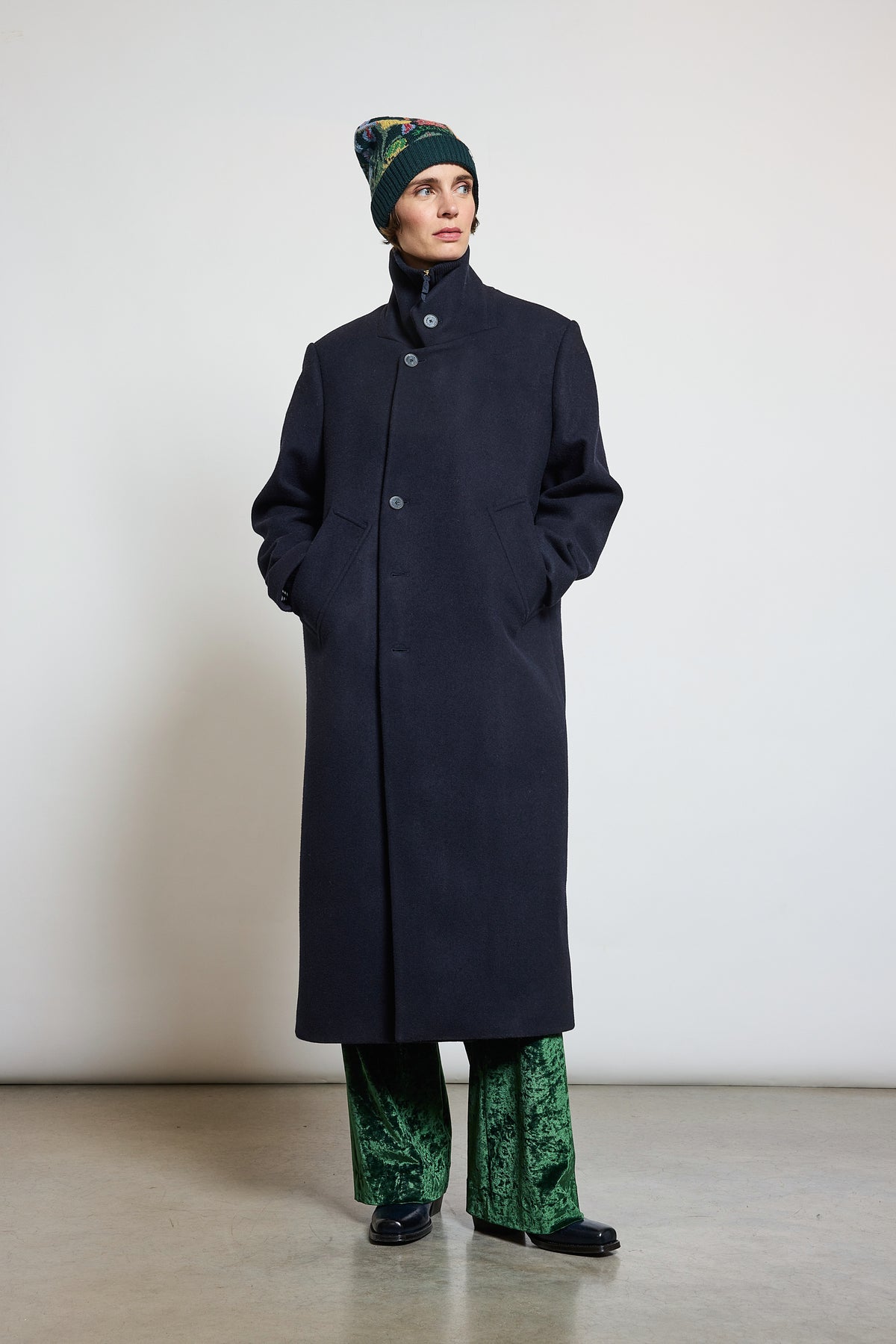 MANTEAU DOUBLE FACE MARINE