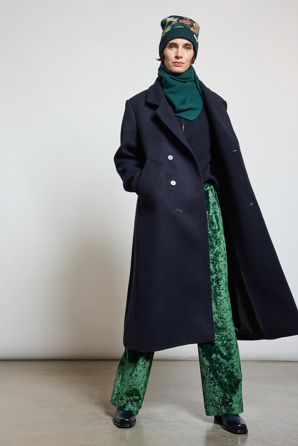MANTEAU DOUBLE FACE MARINE