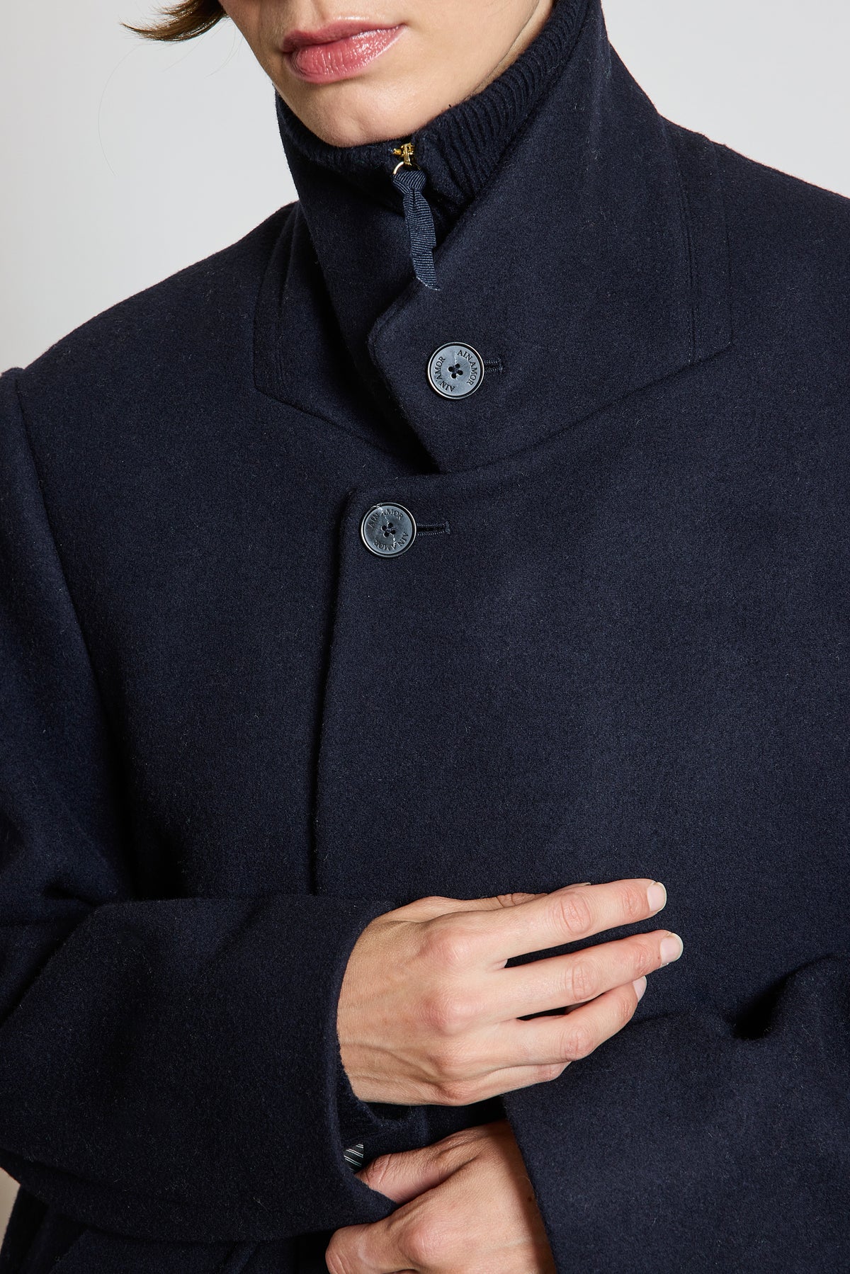 MANTEAU DOUBLE FACE MARINE