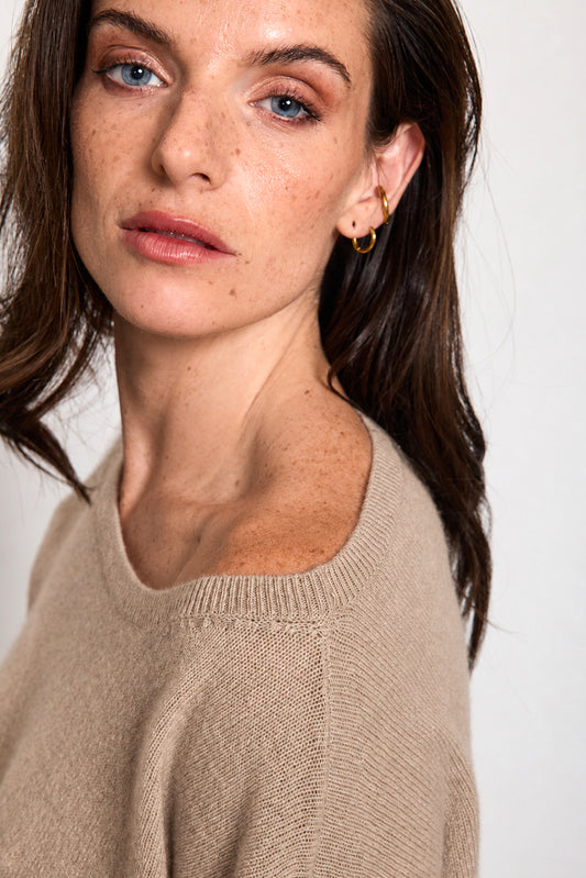CASHMERE SWEATER TAUPE