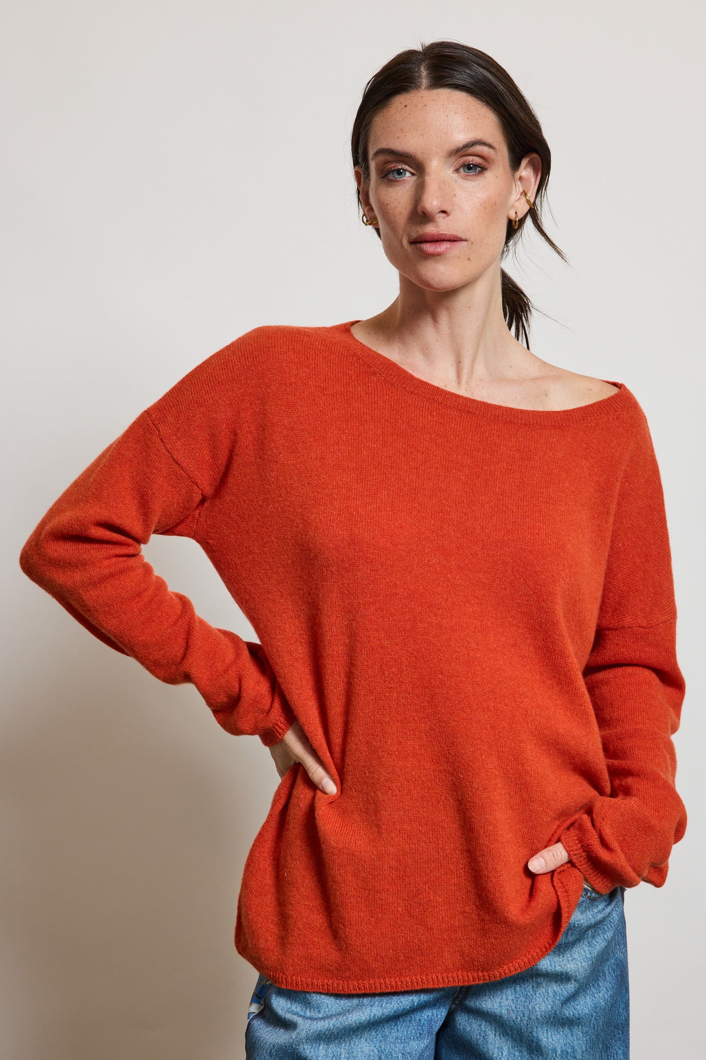 CASHMERE SWEATER ORANGE