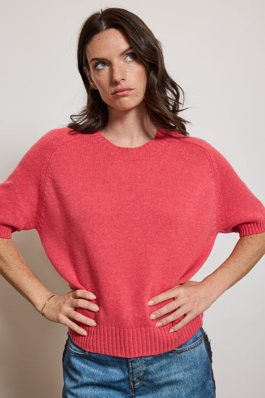 CASHMERE T-SHIRT CORAL