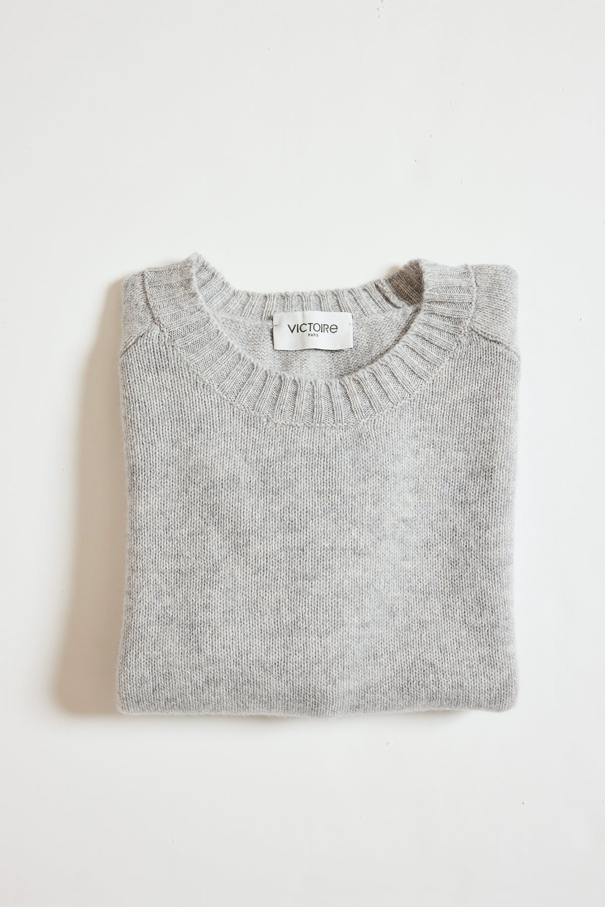 T-SHIRT EN CACHEMIRE PERLE