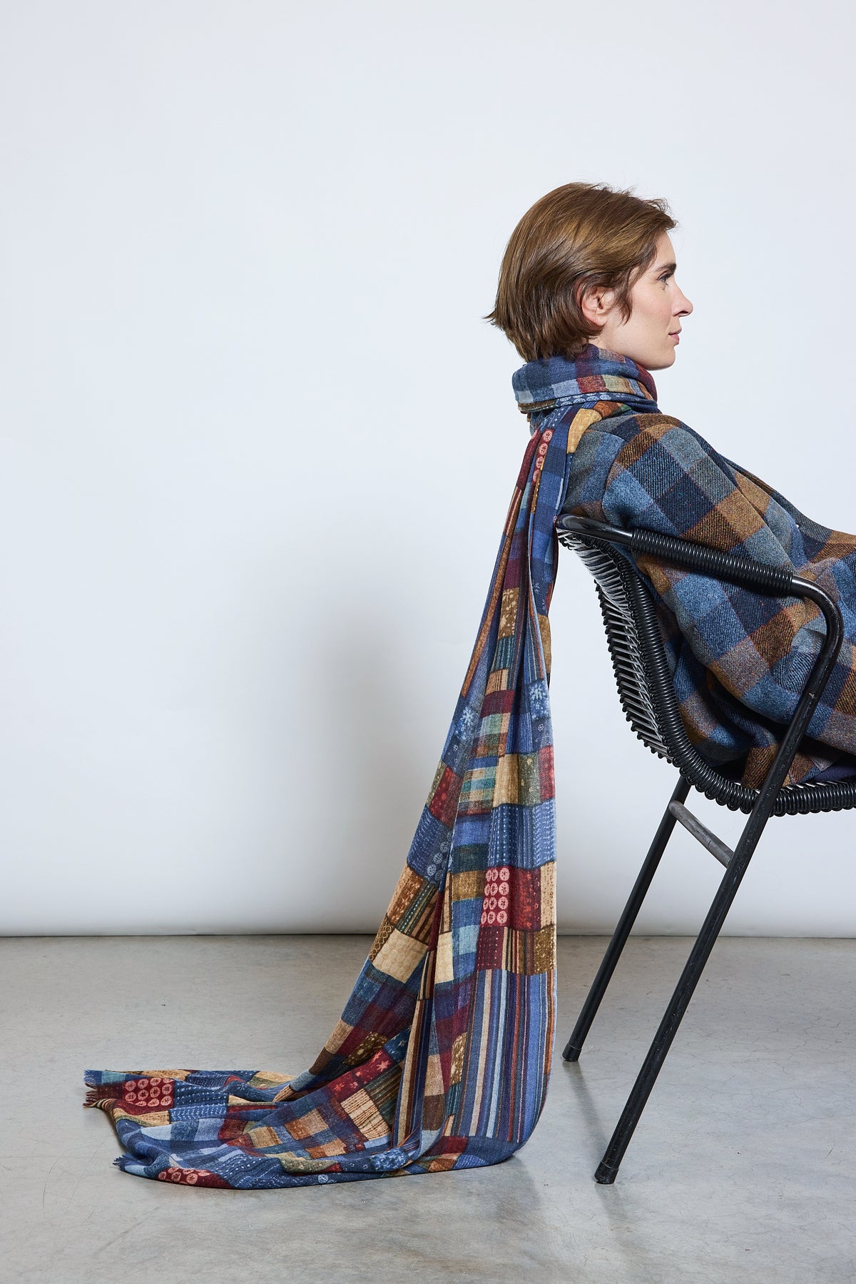 WOOL SCARF BLUE