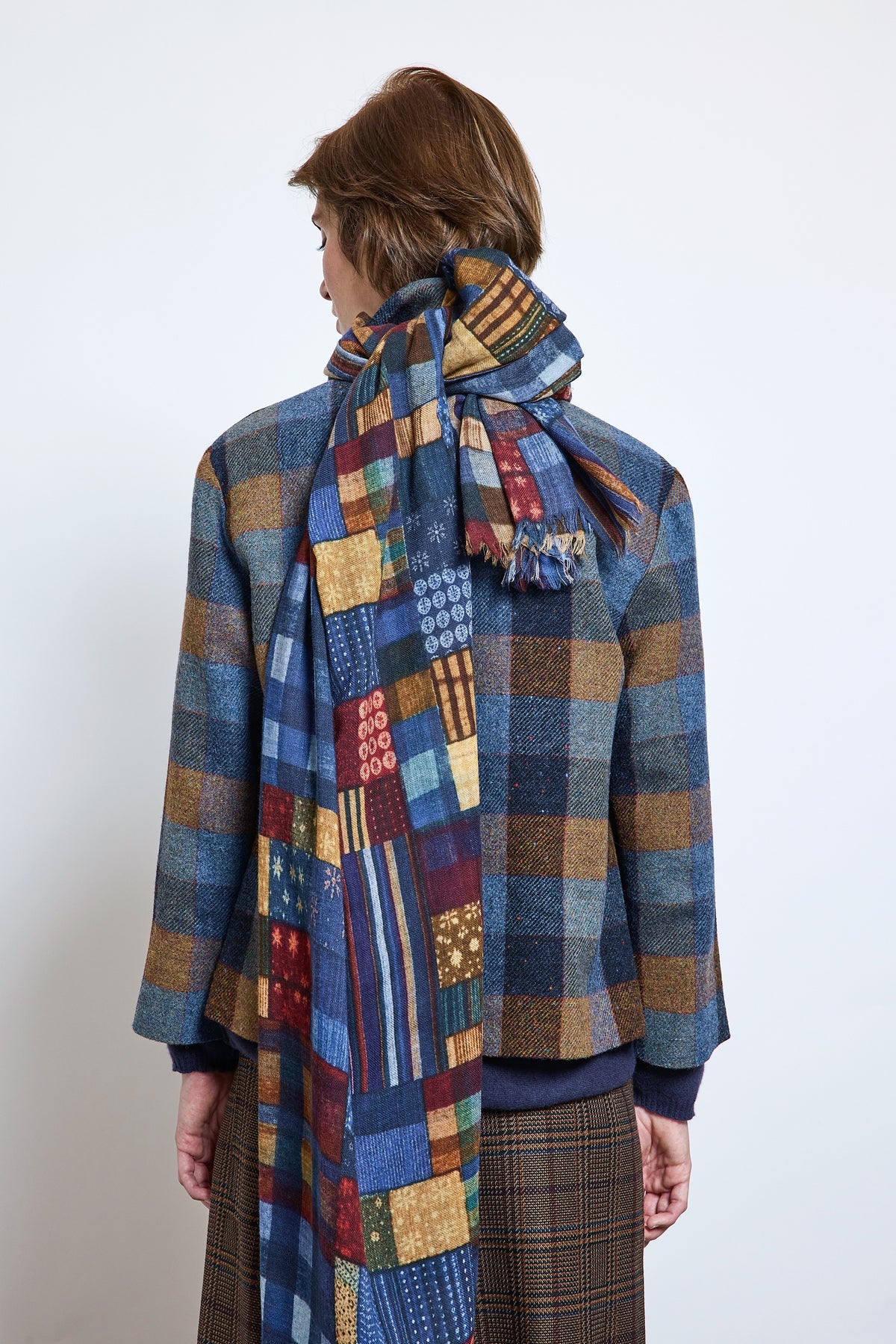 WOOL SCARF BLUE