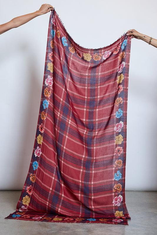 ÉCHARPE EN LAINE ROUGE