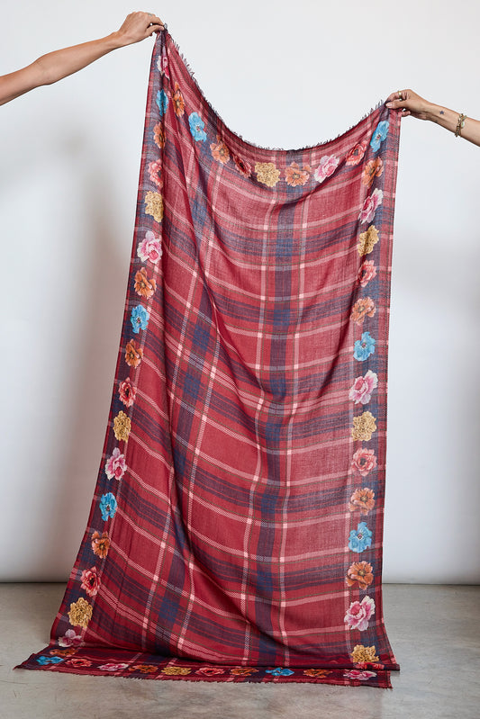 WOOL SCARF RED