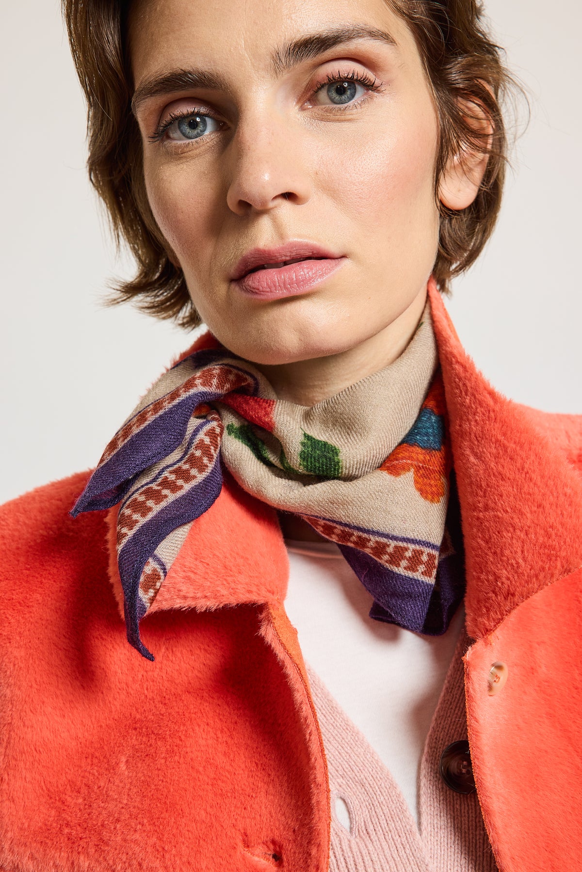 WOOL BANDANA BEIGE