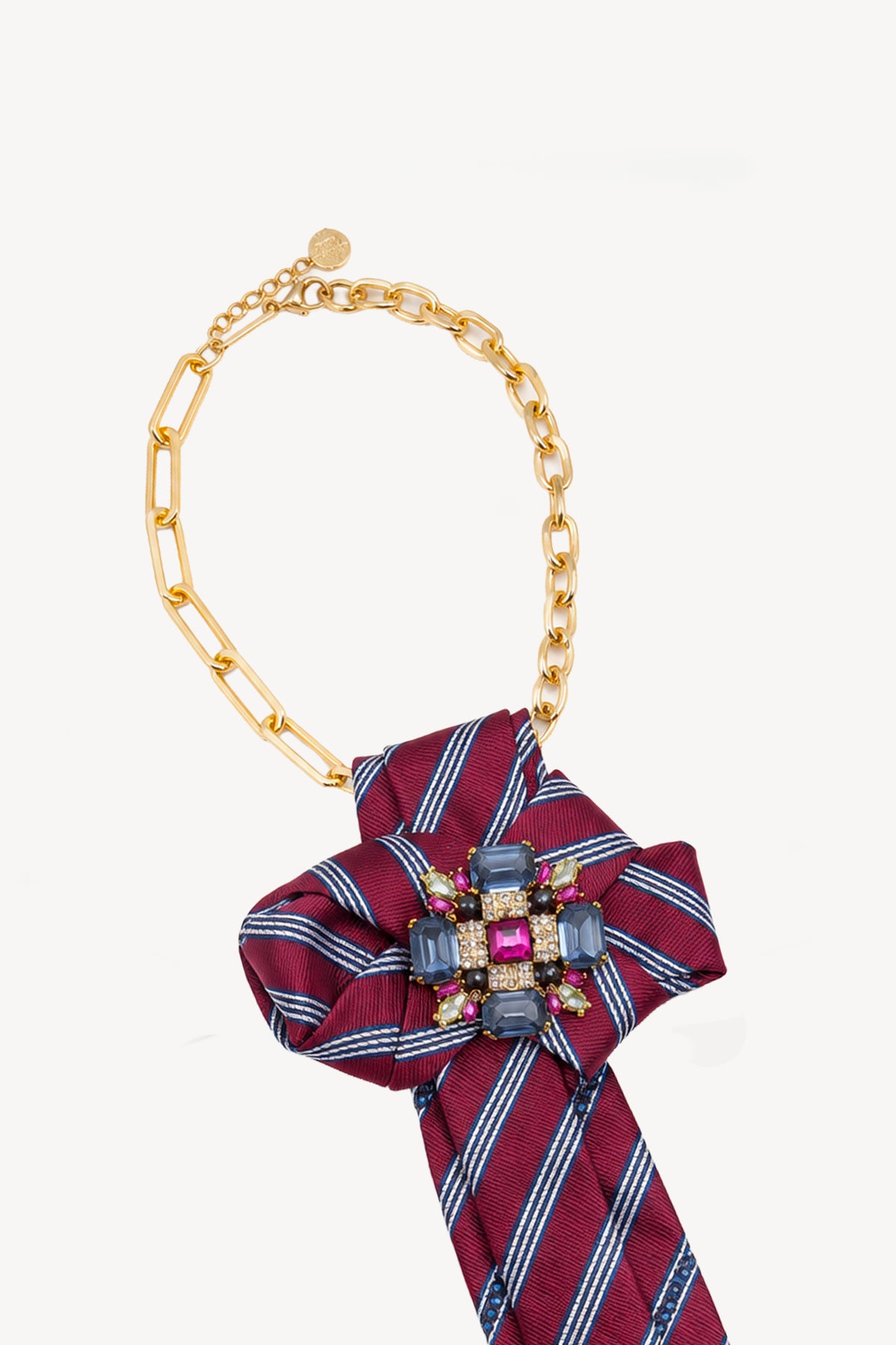 COLLIER CRAVATE BORDEAUX