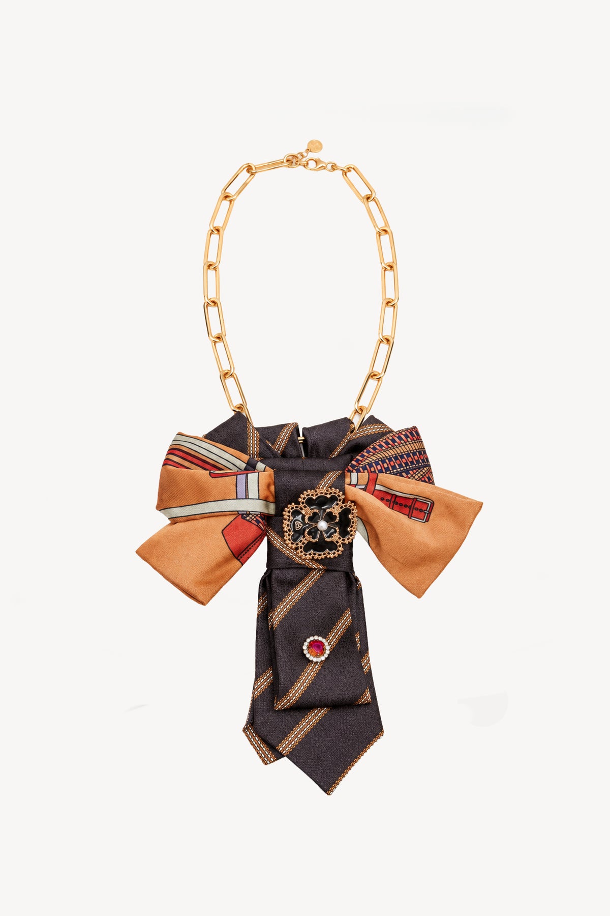COLLIER CRAVATE ORANGE