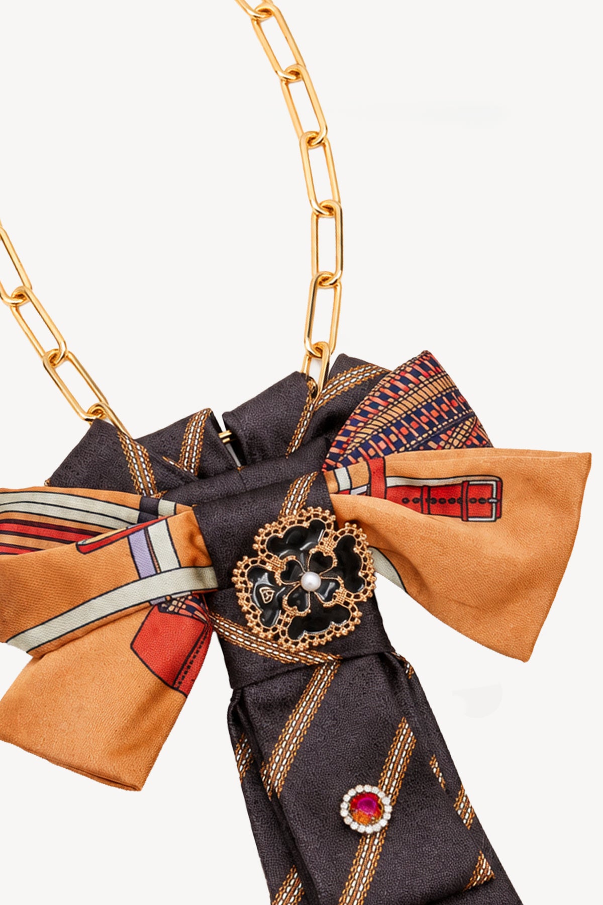 COLLIER CRAVATE ORANGE