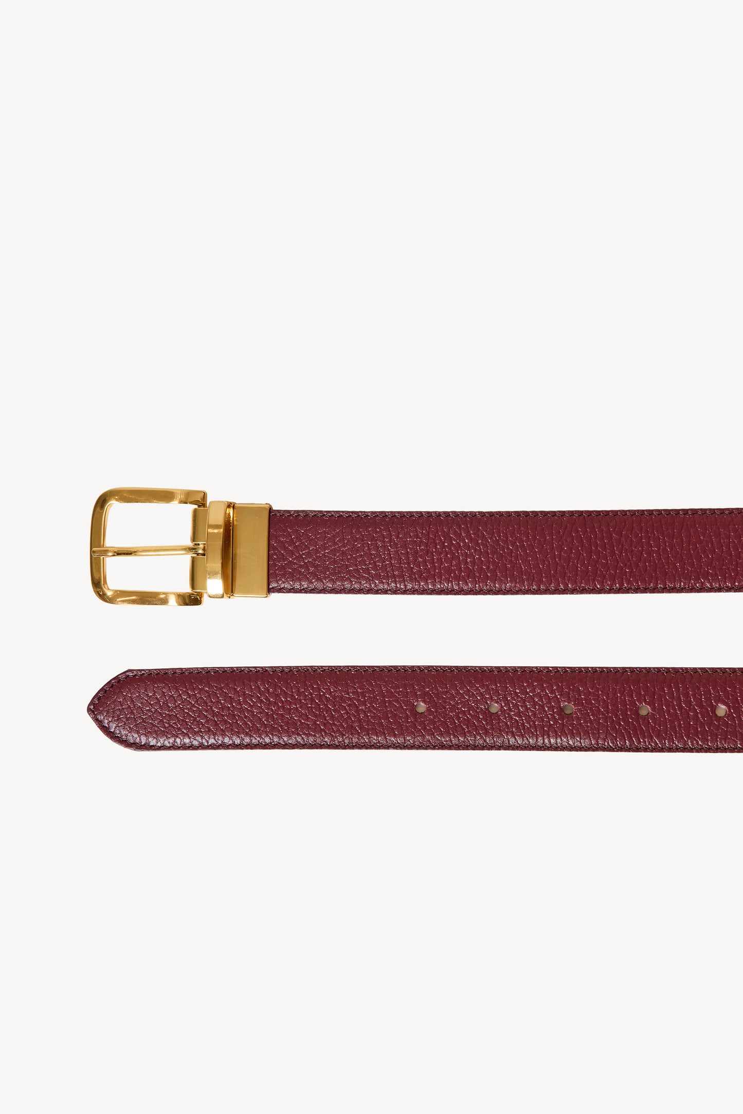 CEINTURE EN CUIR REVERSIBLE BORDEAUX