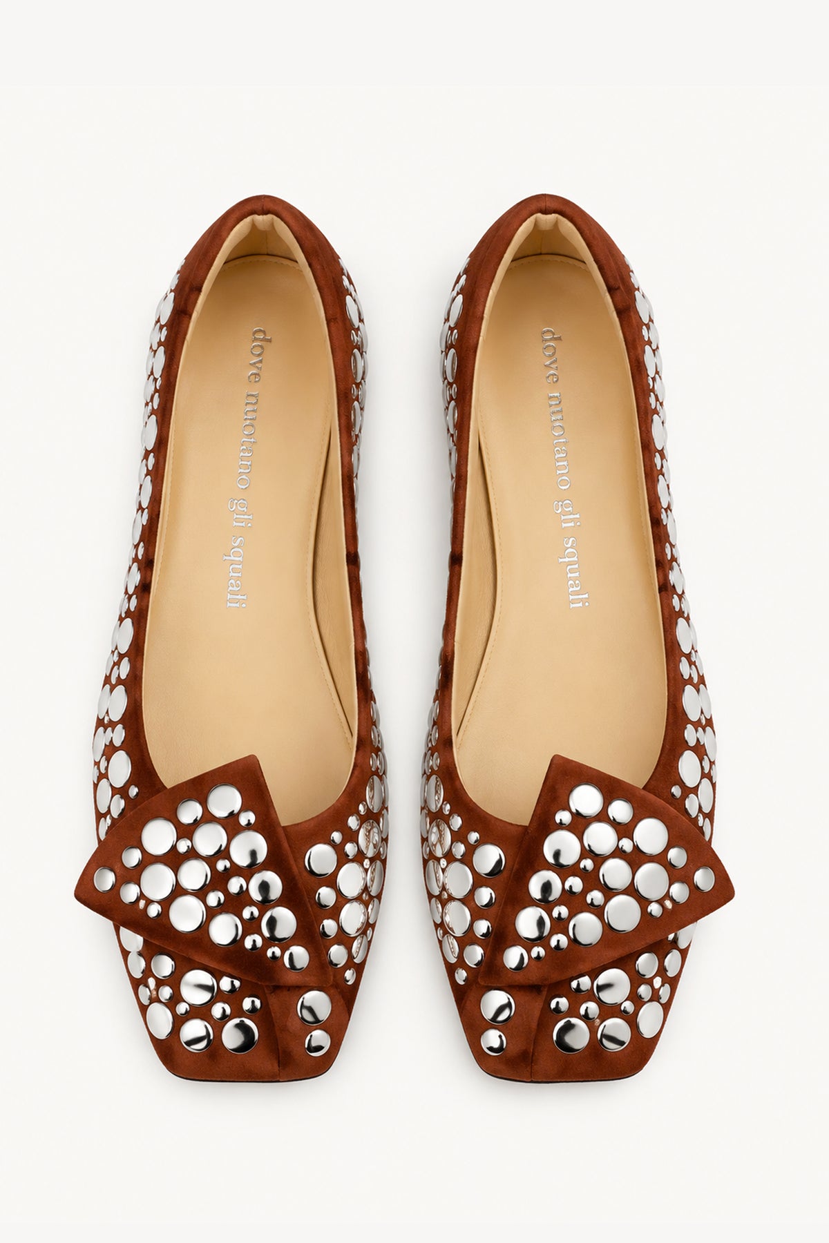 STUDDED BALLET COGNAC