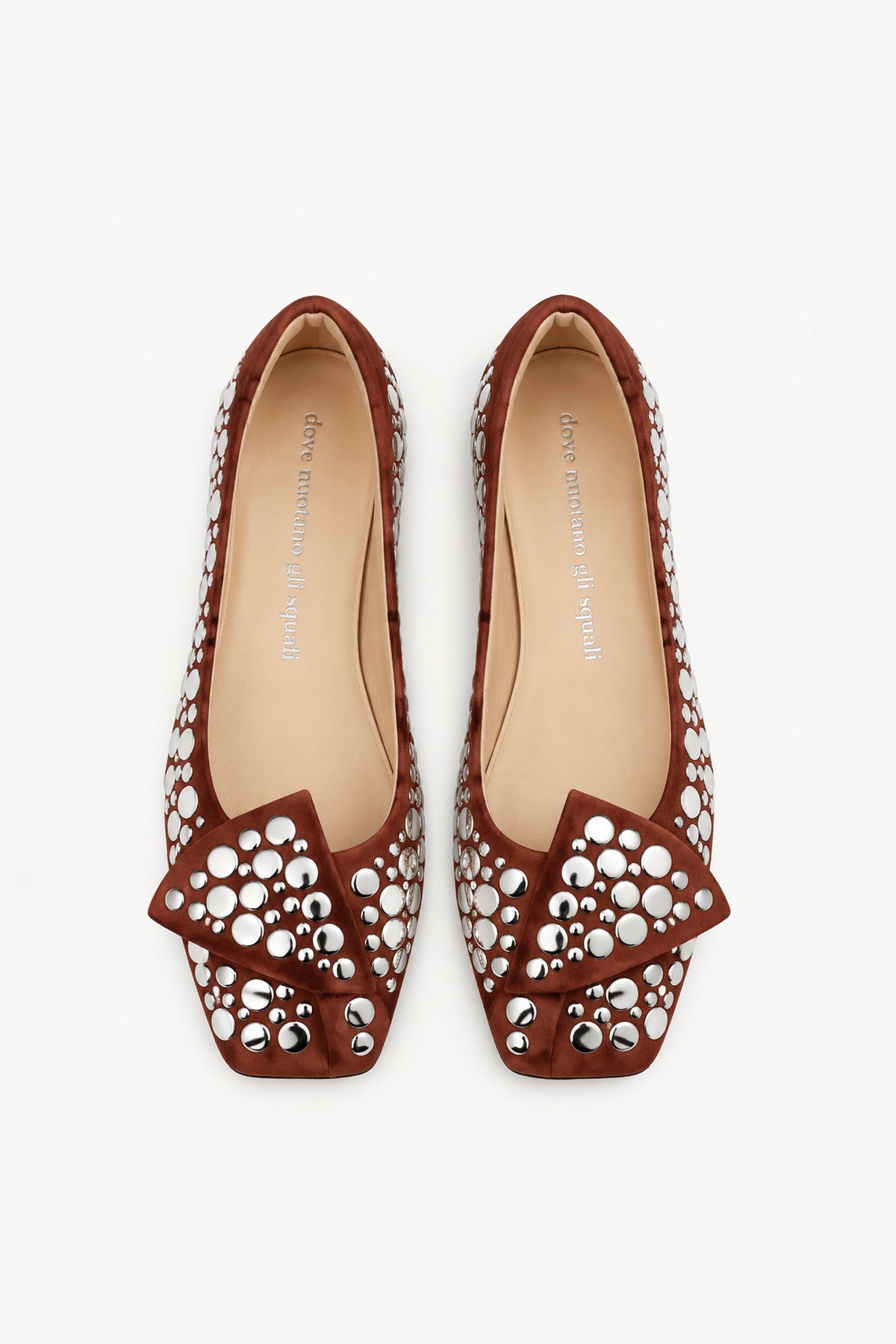 STUDDED BALLET COGNAC