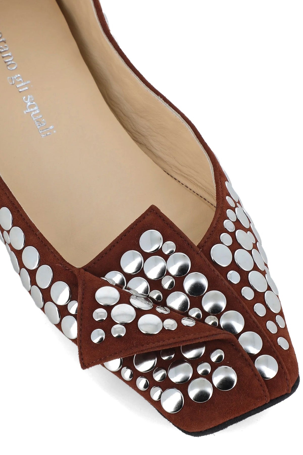STUDDED BALLET COGNAC