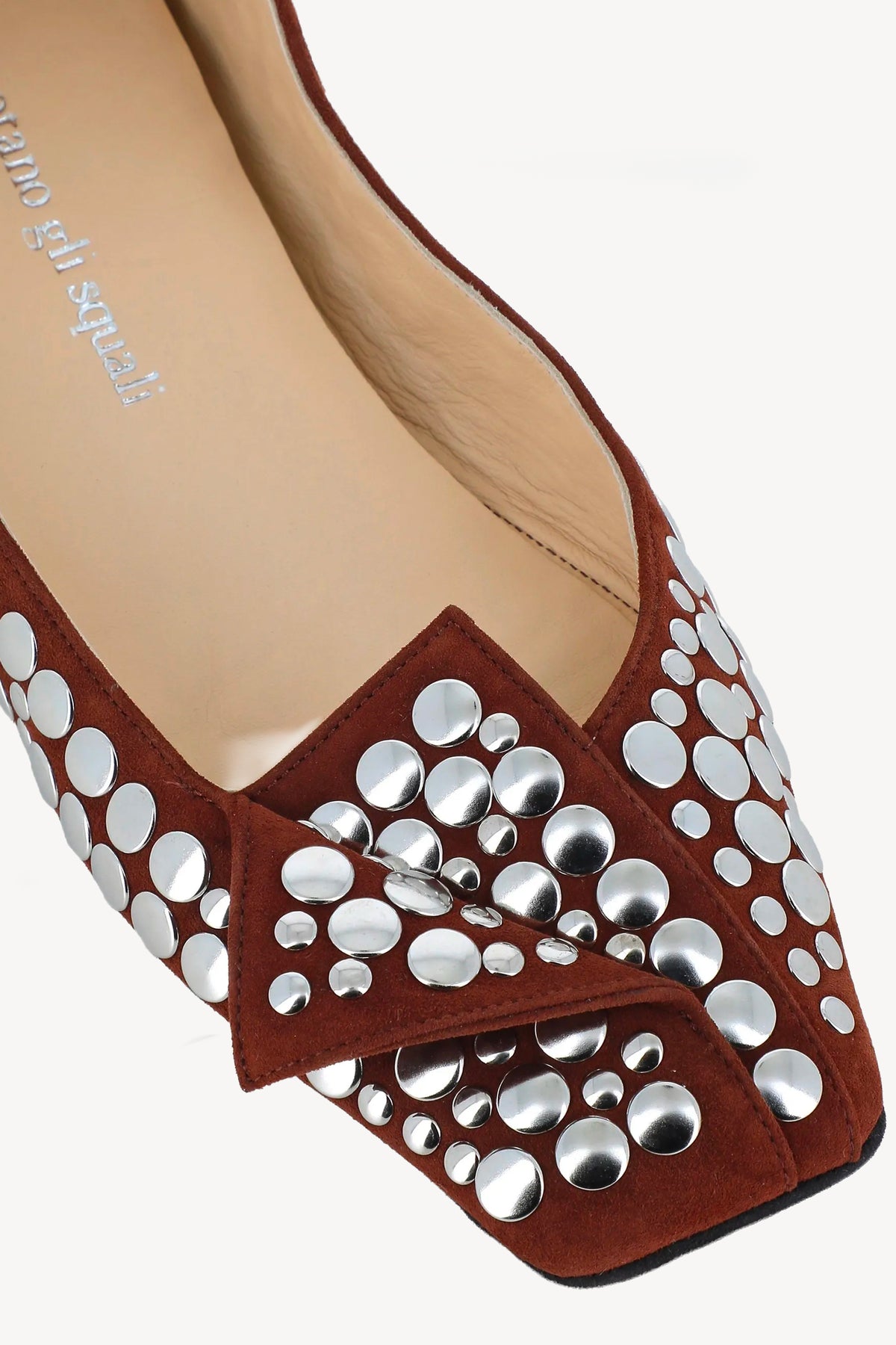 STUDDED BALLET COGNAC