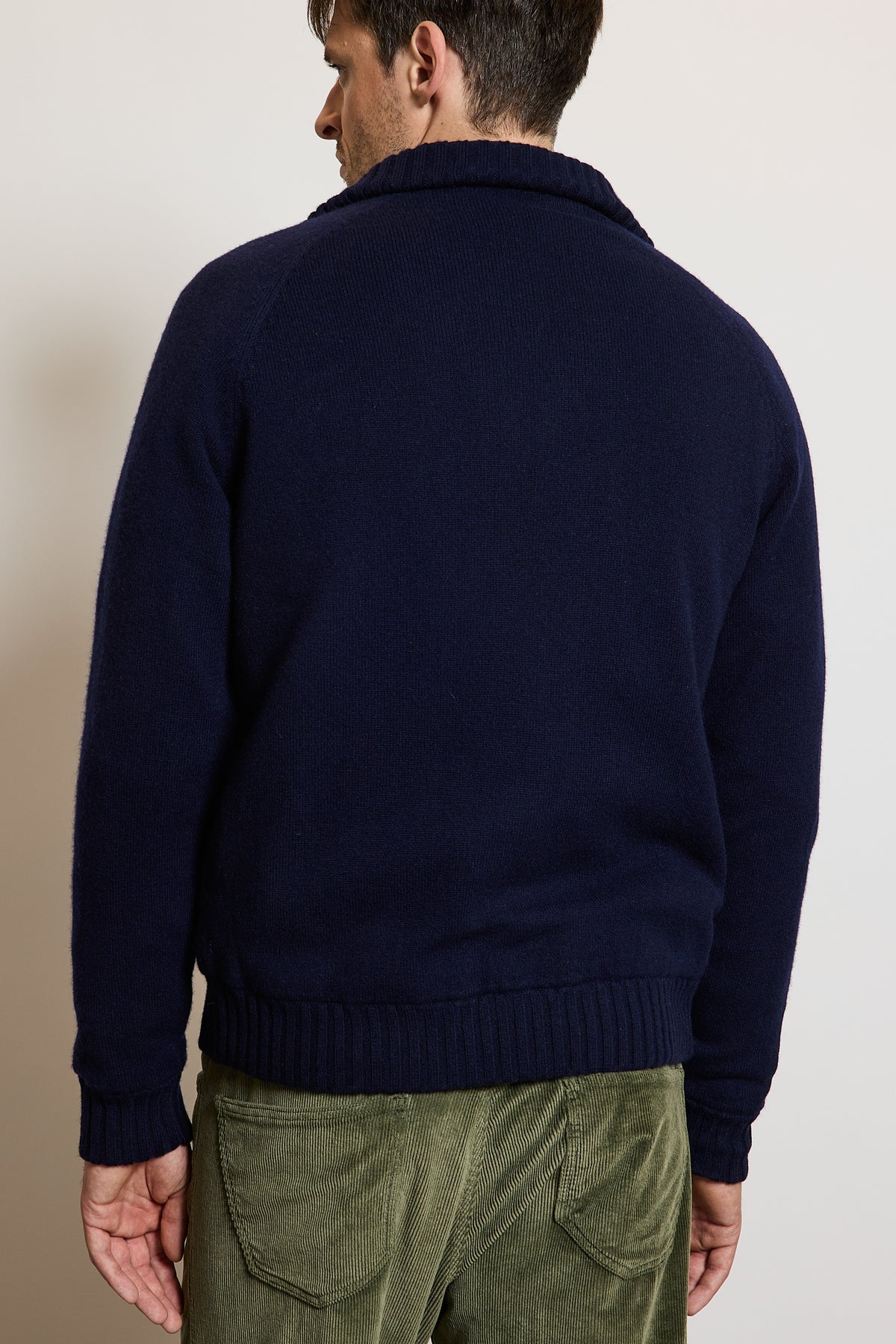 BLOUSON EN MAILLE MARINE
