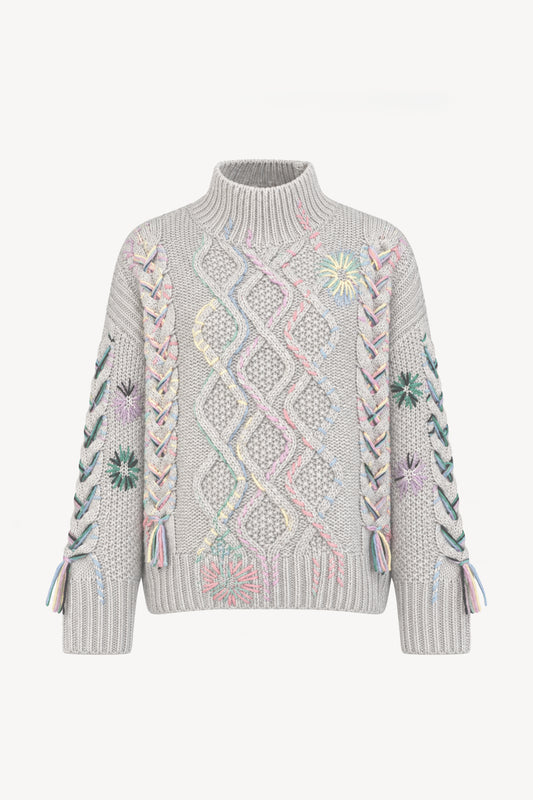SWEATER CABLE PINK