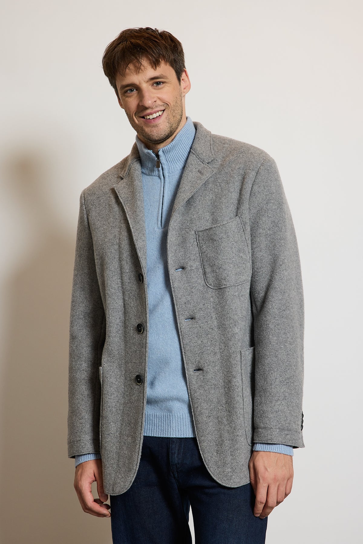 WOOL JACKET GRAY
