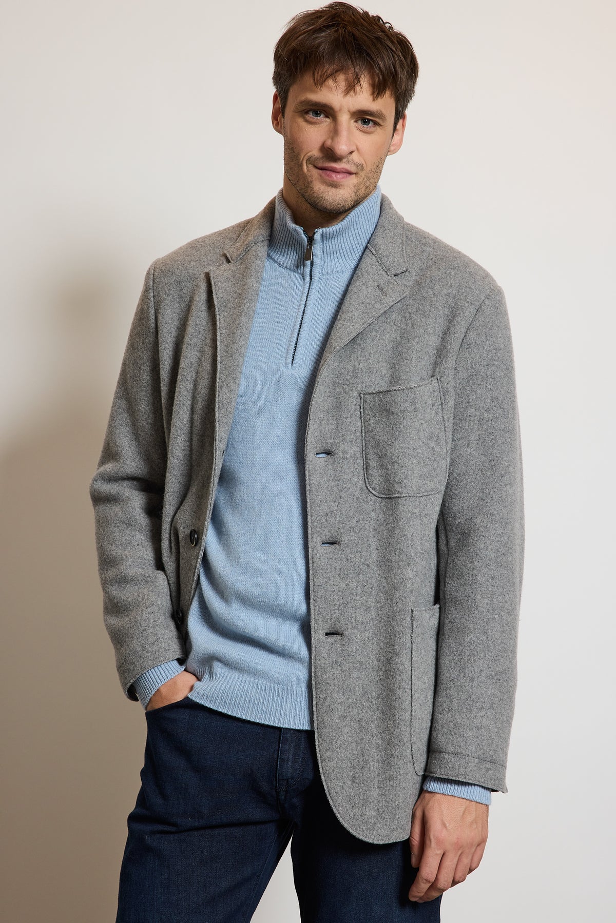 WOOL JACKET GRAY