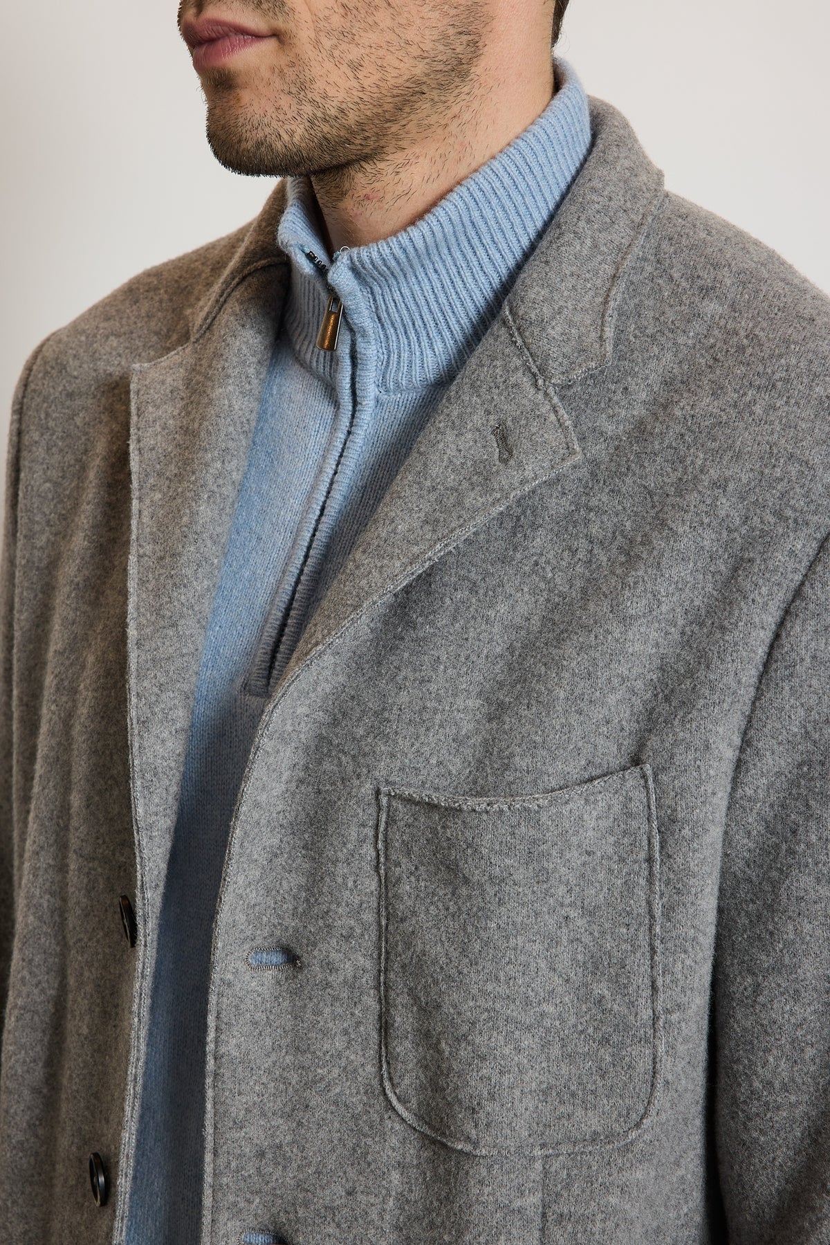 WOOL JACKET GRAY