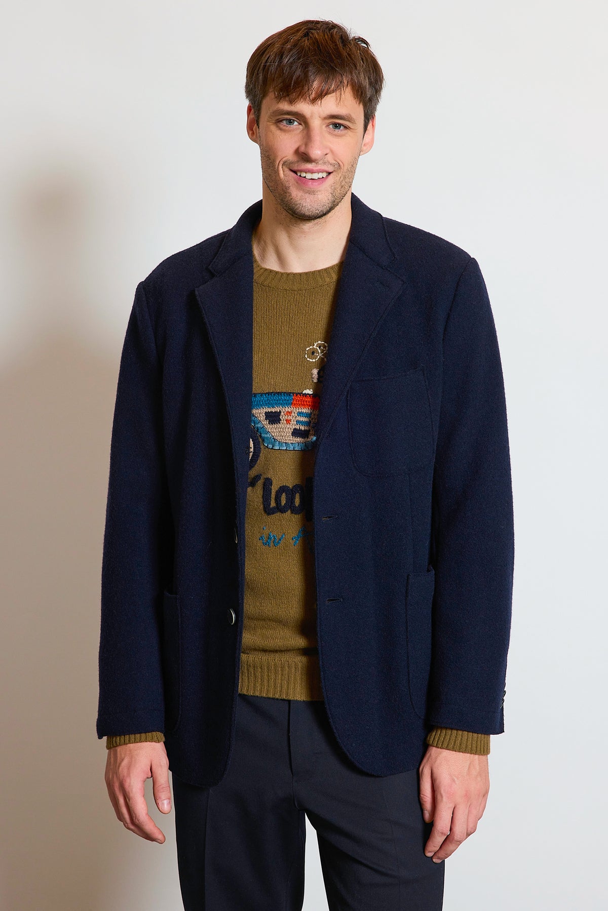 WOOL JACKET NAVY