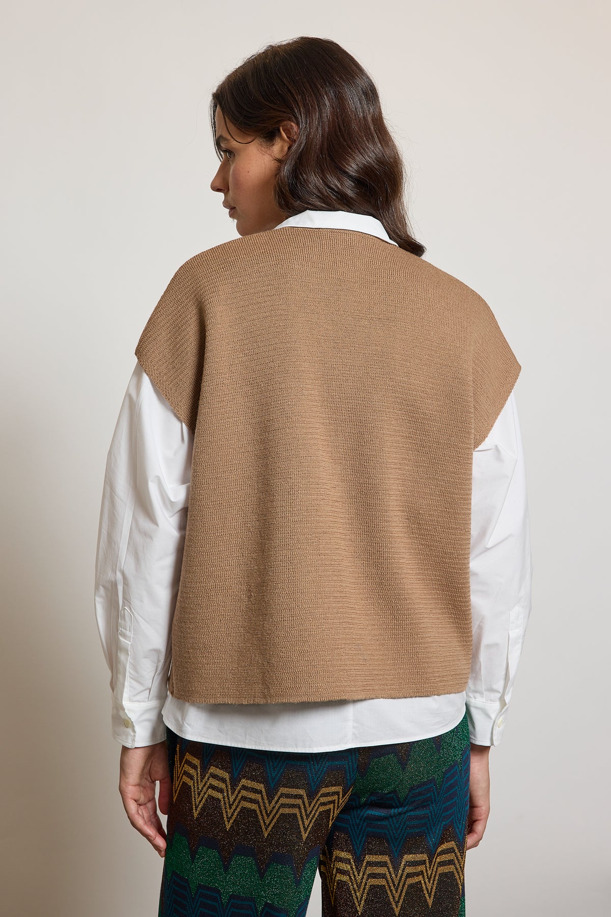 ZIP VEST CAMEL