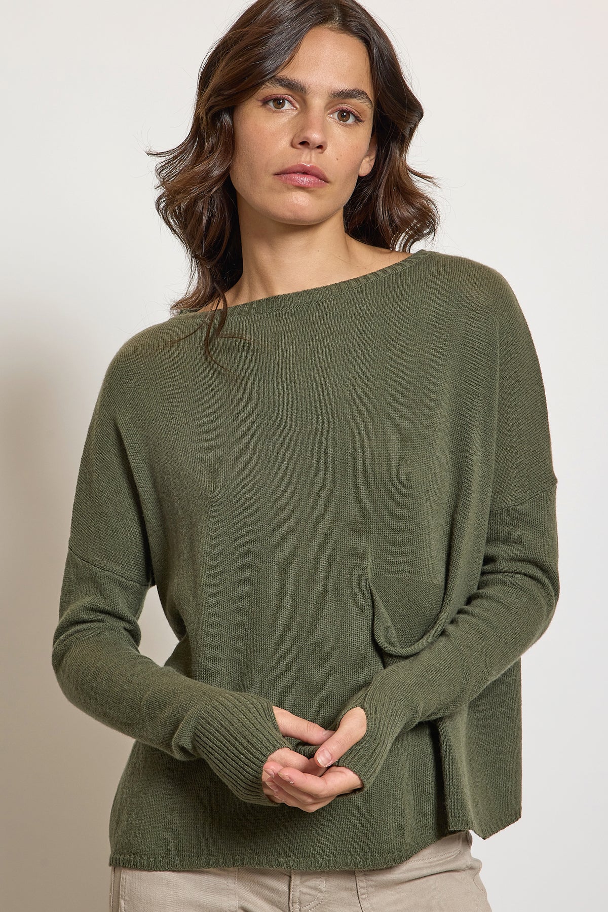 POCKET SWEATER KHAKI
