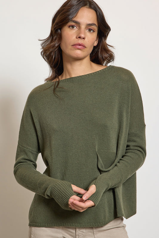 POCKET SWEATER KHAKI