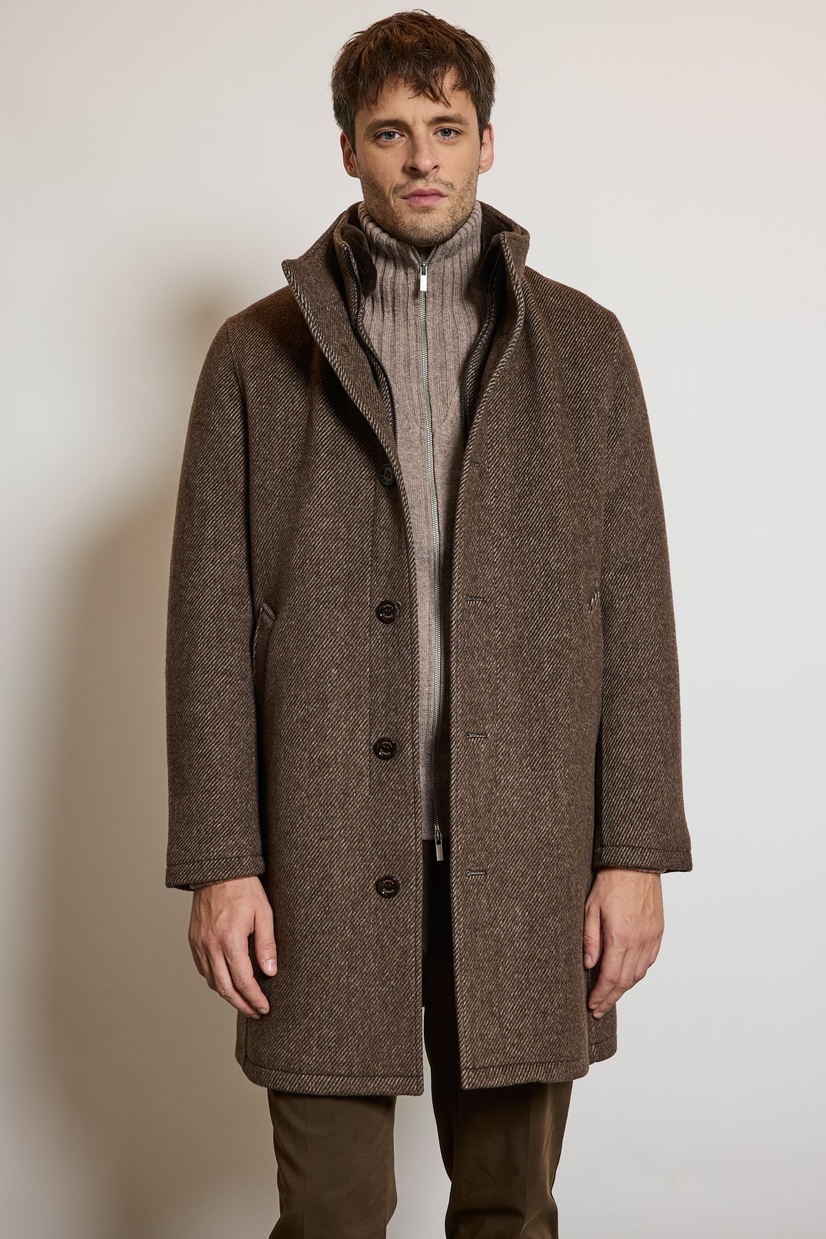 WOOL COAT TAUPE