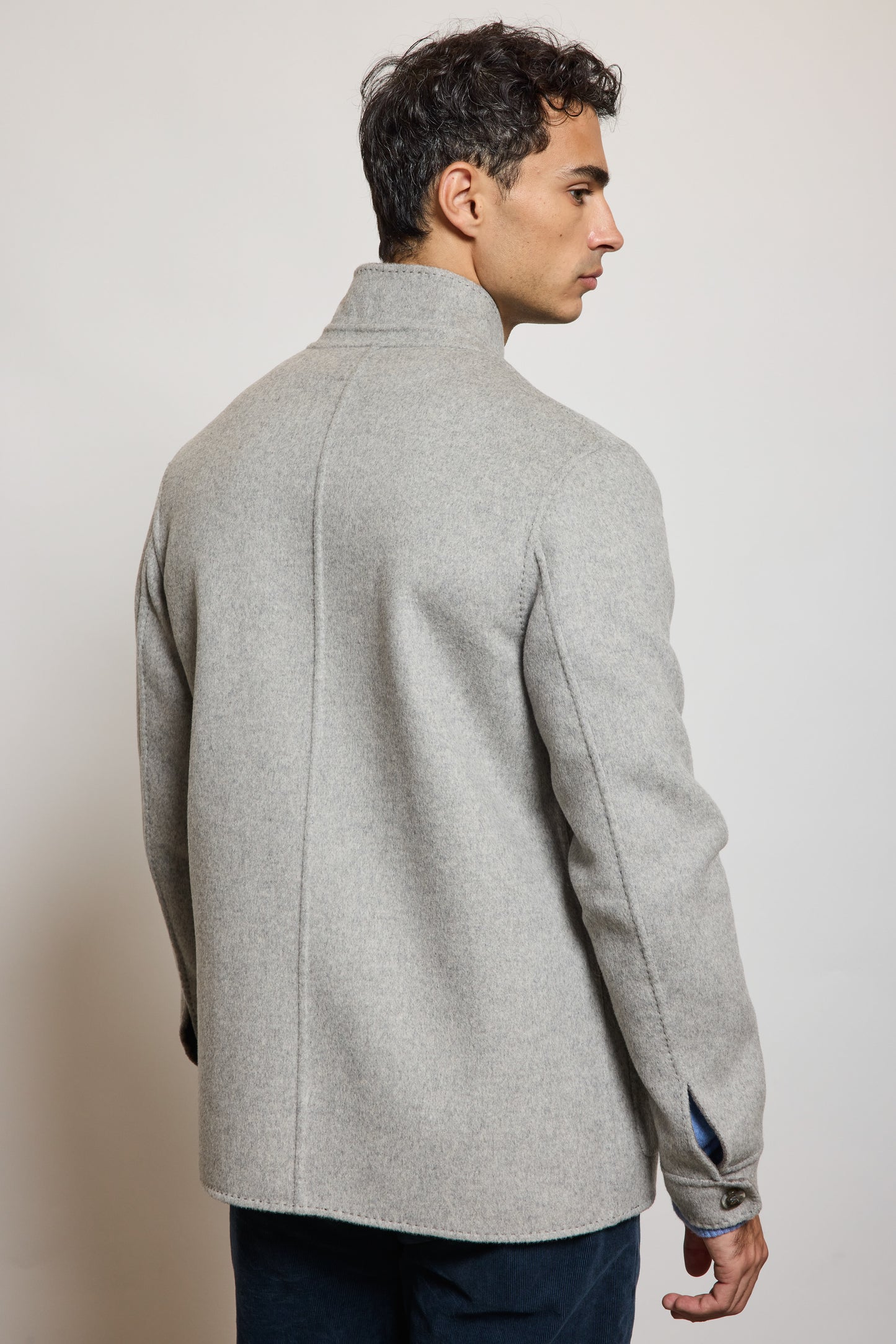 VESTE RÉVERSIBLE EN LAINE BICOLORE