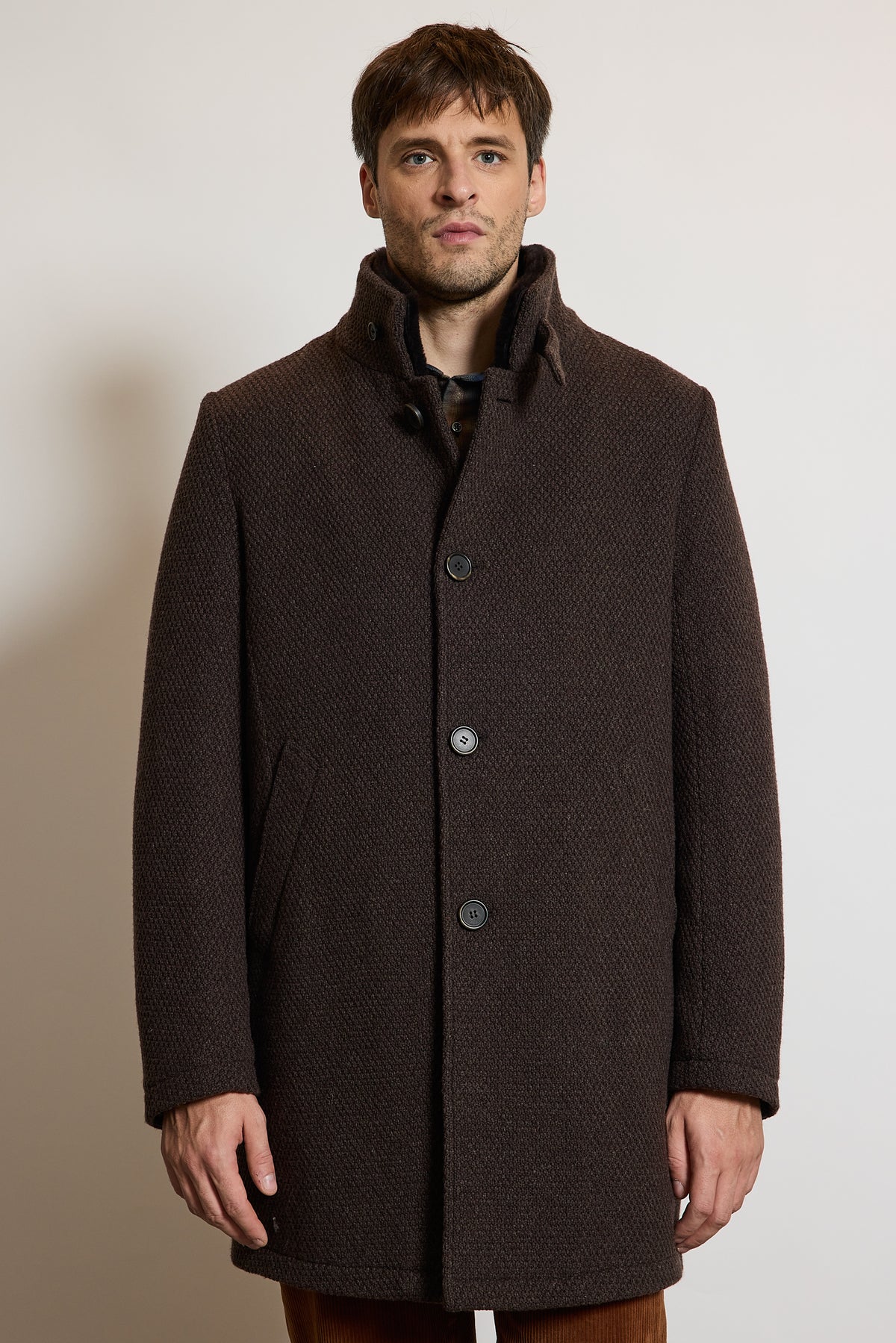 WOOL COAT CHOCOLATE