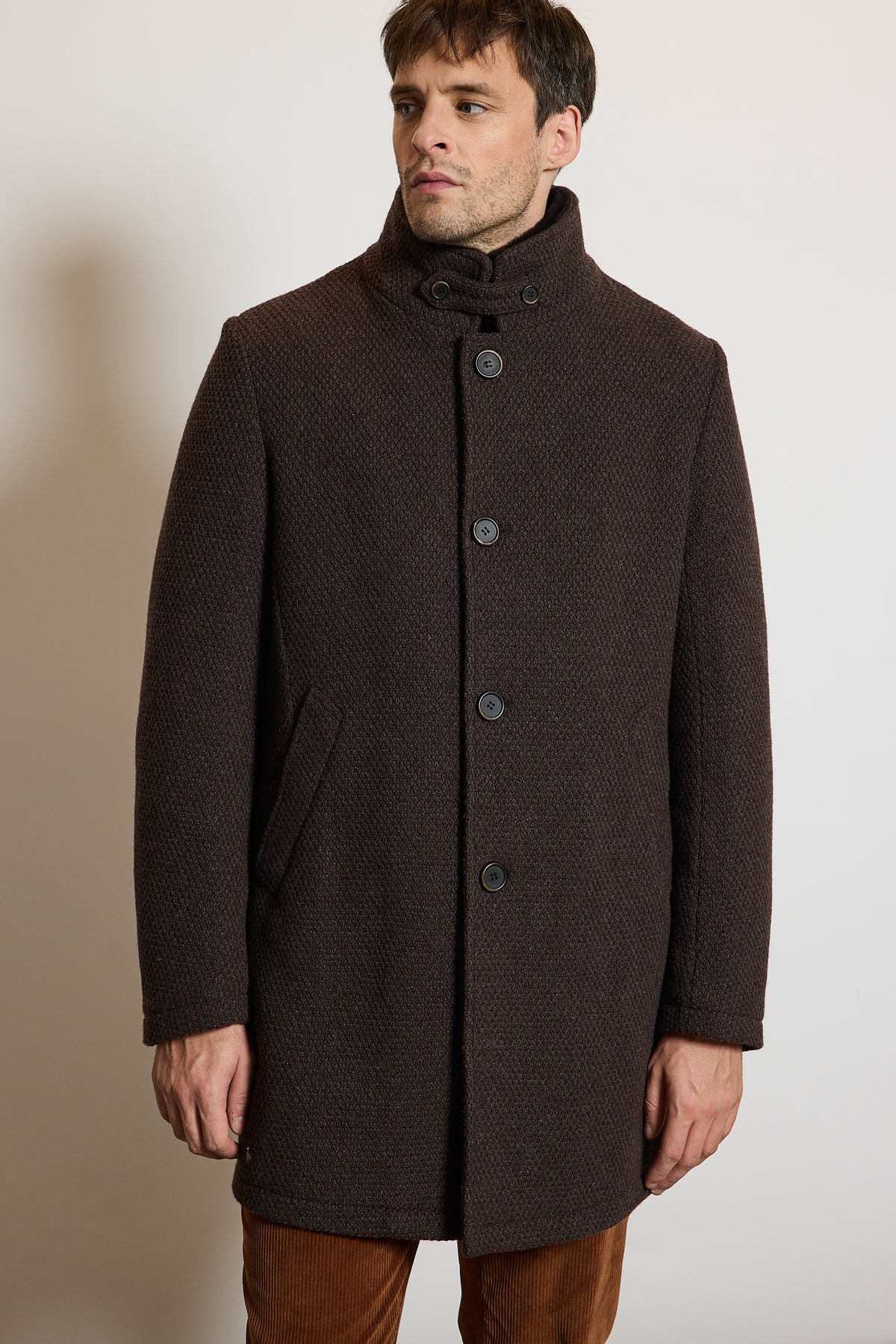 WOOL COAT CHOCOLATE